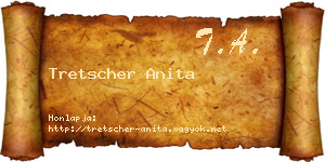 Tretscher Anita névjegykártya